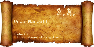 Urda Marcell névjegykártya