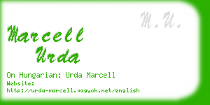 marcell urda business card